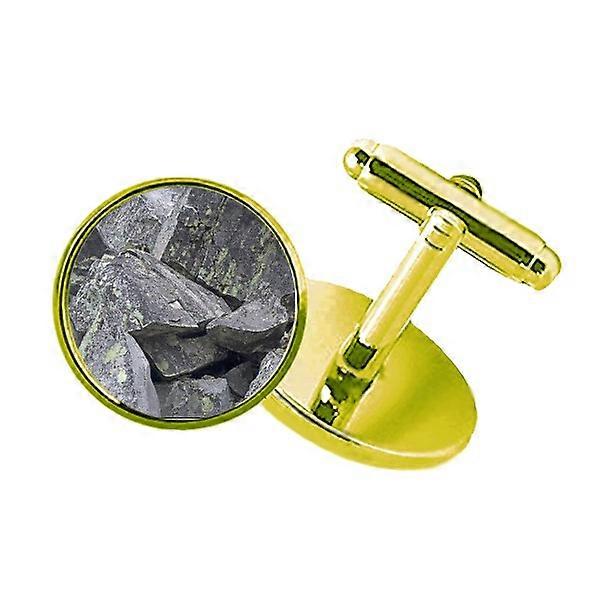 ダークストーンピース壁紙クラックルモススタッズビジネスメタルカフリンクスゴールデン