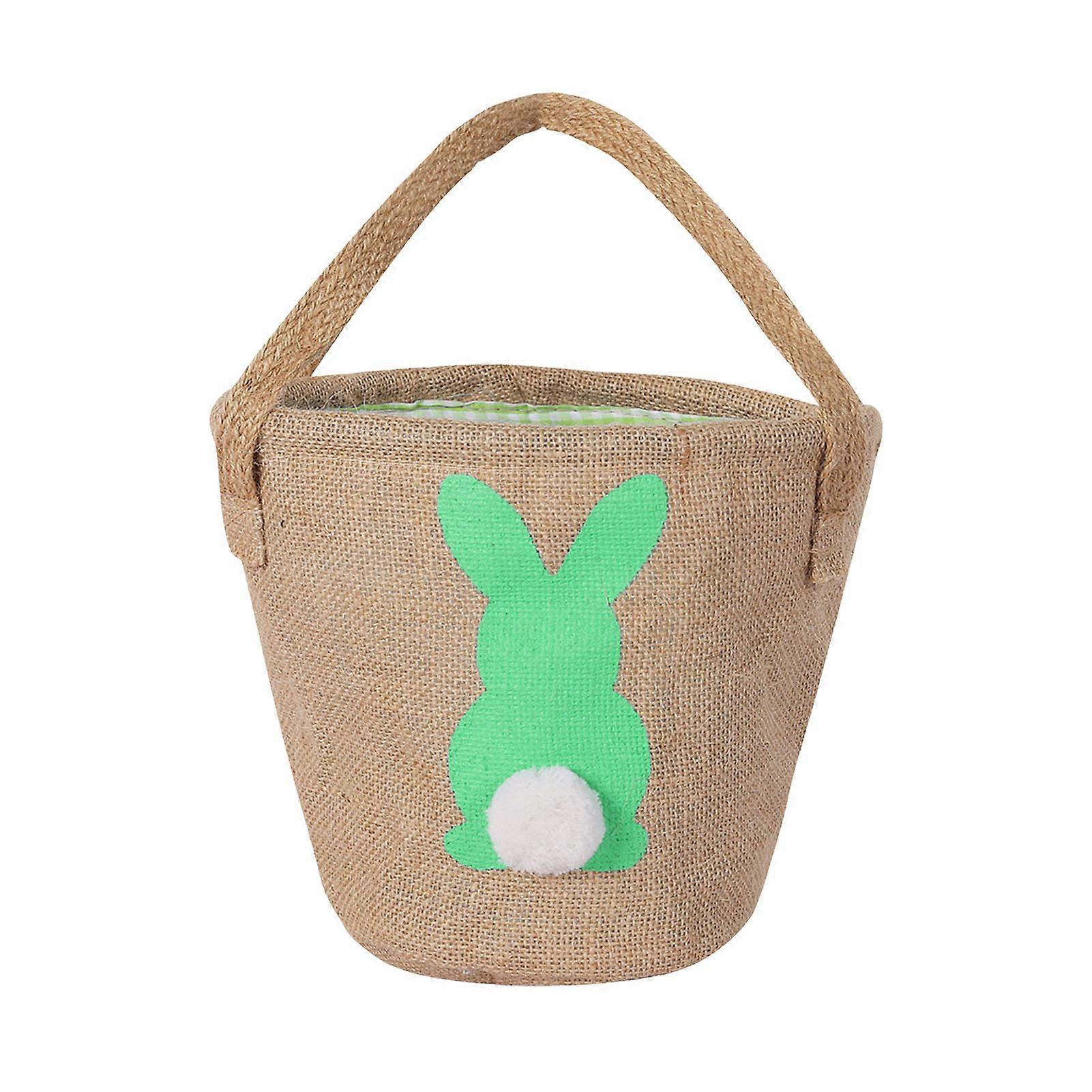 Easter Basket Storage with Reinforced Handle Large Capacity Multipurpose Adorable Easter Egg Hunt Basket Storage Organizer