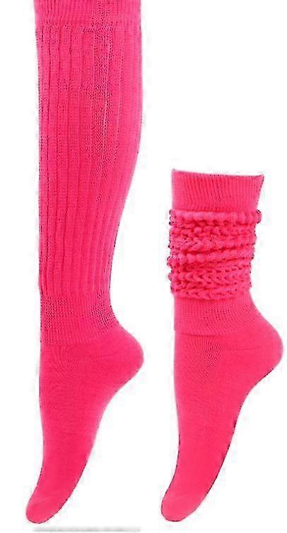 Chaussettes souples pour femmes, chaussette haute douce extra longue Scrunch knee high, chaussettes en tricot de coton chaussettes de botte automne hiver pour femmes filles, taille unique