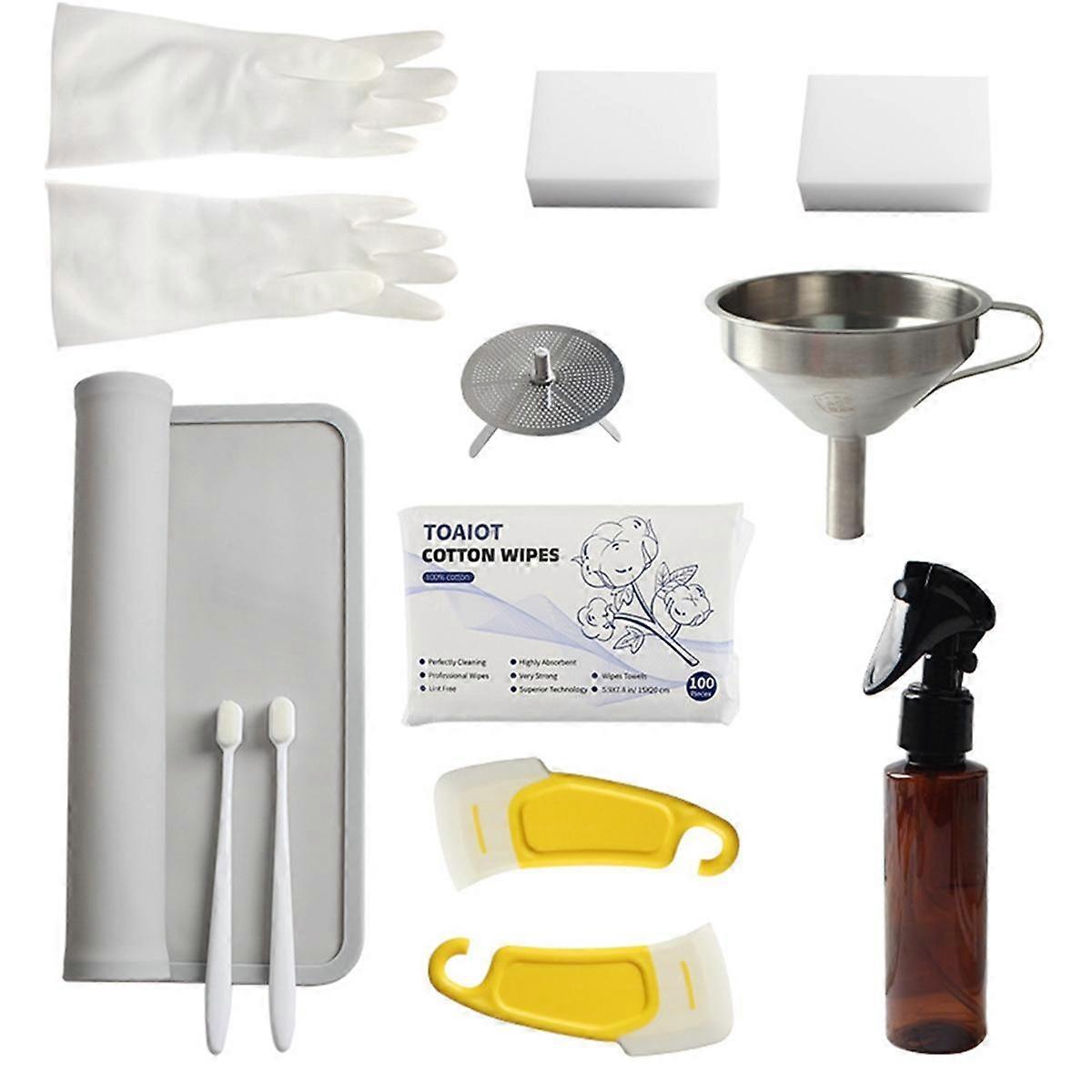 3D Printing Post-Processing Kit, SLA DLP 3D Print Accessories, for Removing, Cleaning, Finishing Tool Kit
