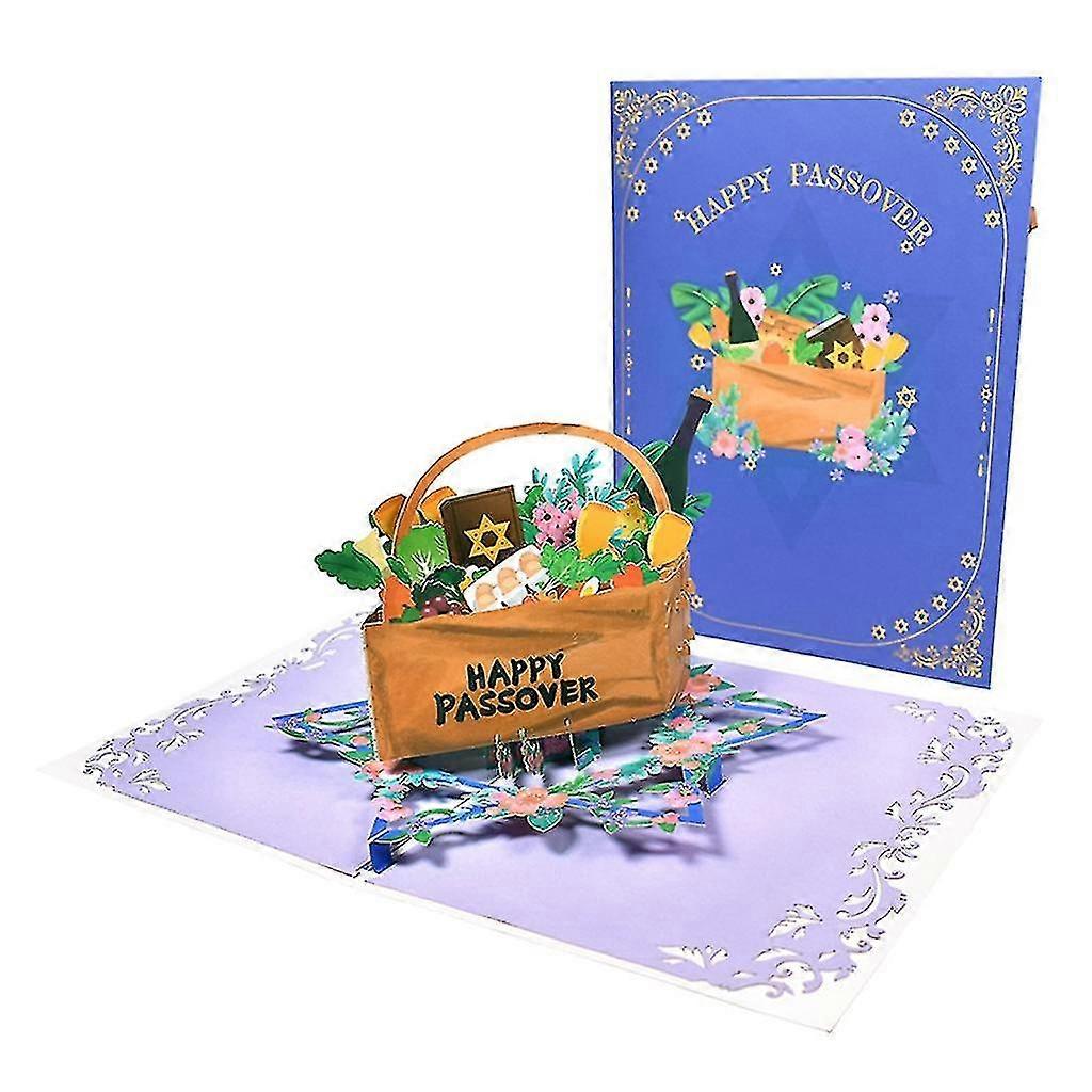 3d Happy Passover Greeting Card Set Foldable Invitation Card