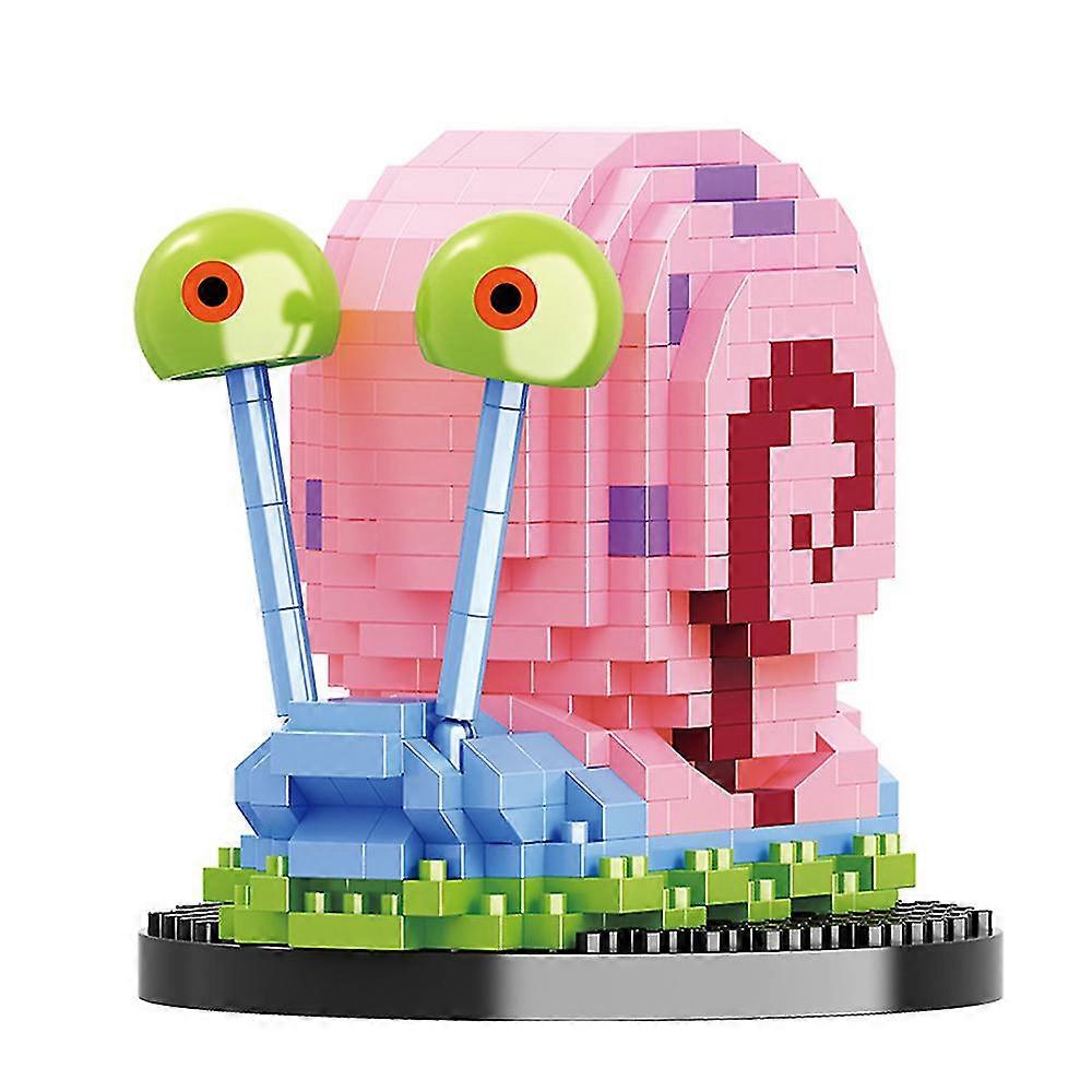 Spongebob Squarepants Cartoon Building Blocks Gary the Snail Patrick Star Mini Action Figure Assembly Toy Kids Gift