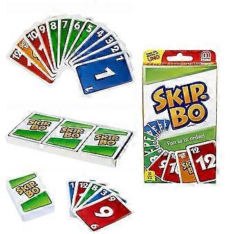SKIP-BO Kortspil til voksne Børn Sekventering Familiefest Sjovt kortspil 2-6 spillere
