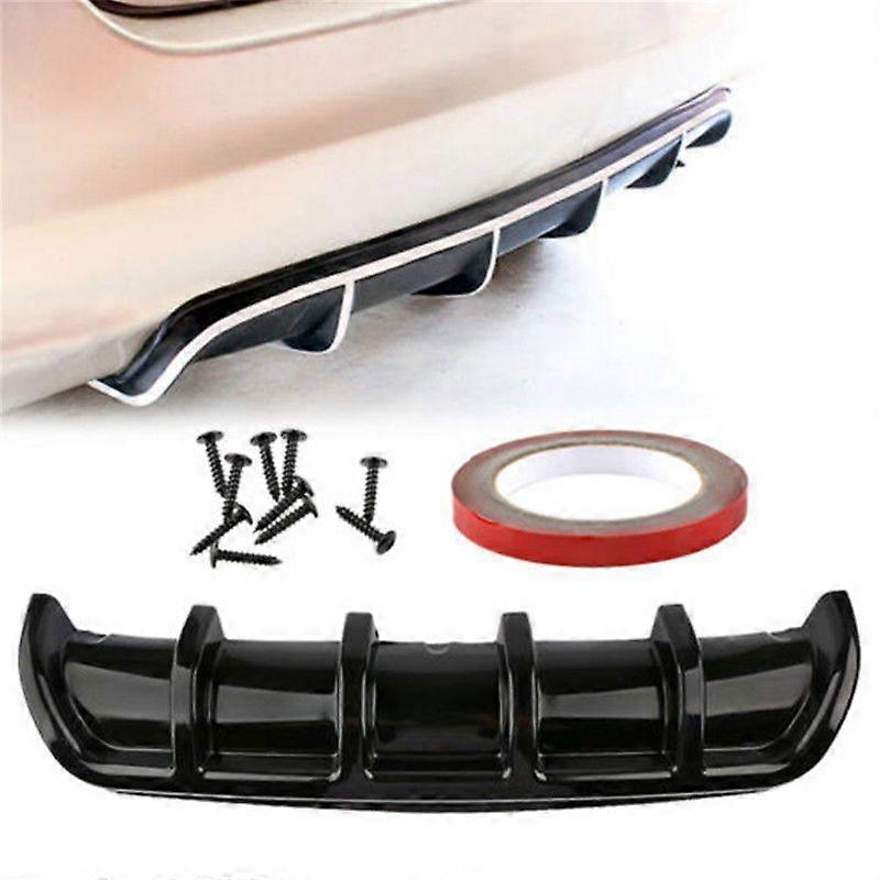 Universal Rear Bumper Diffuser Spoiler Chassis Car Modification ABS Material Bending Insert Shark Fin Protector Body Kit