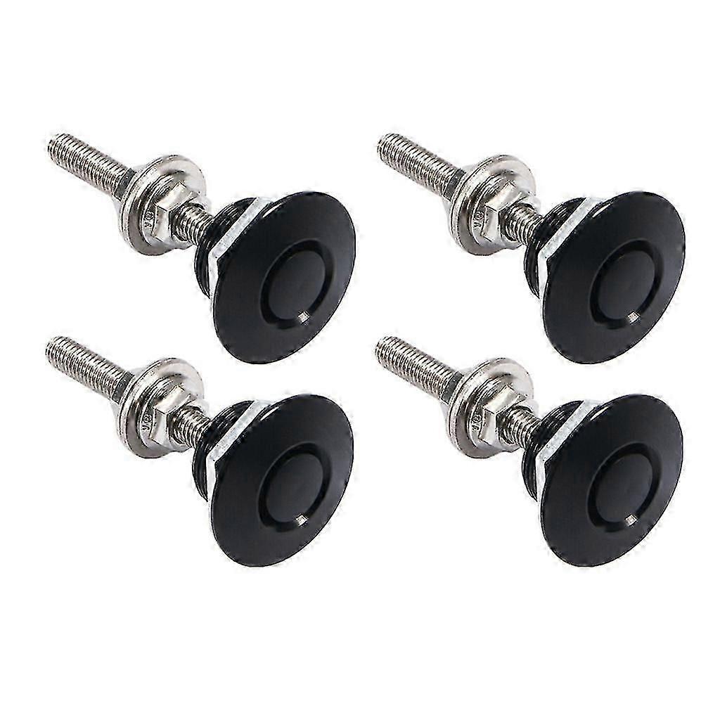 2 Pair Push Button Quick Release Hood-bonnet Pins Lock-clip Car-bumper Latch-kit