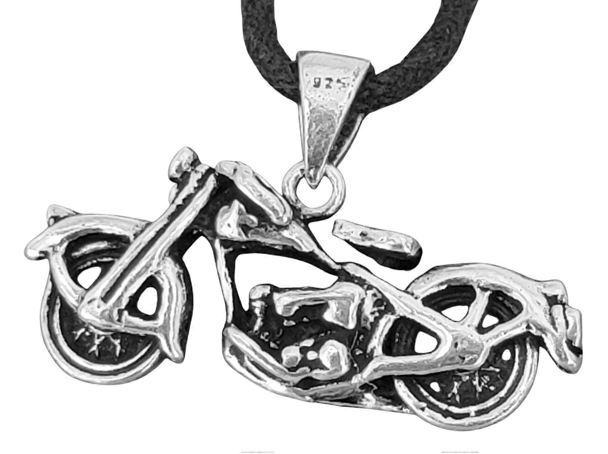 Motocicleta 264 con cadena de cesta - plata