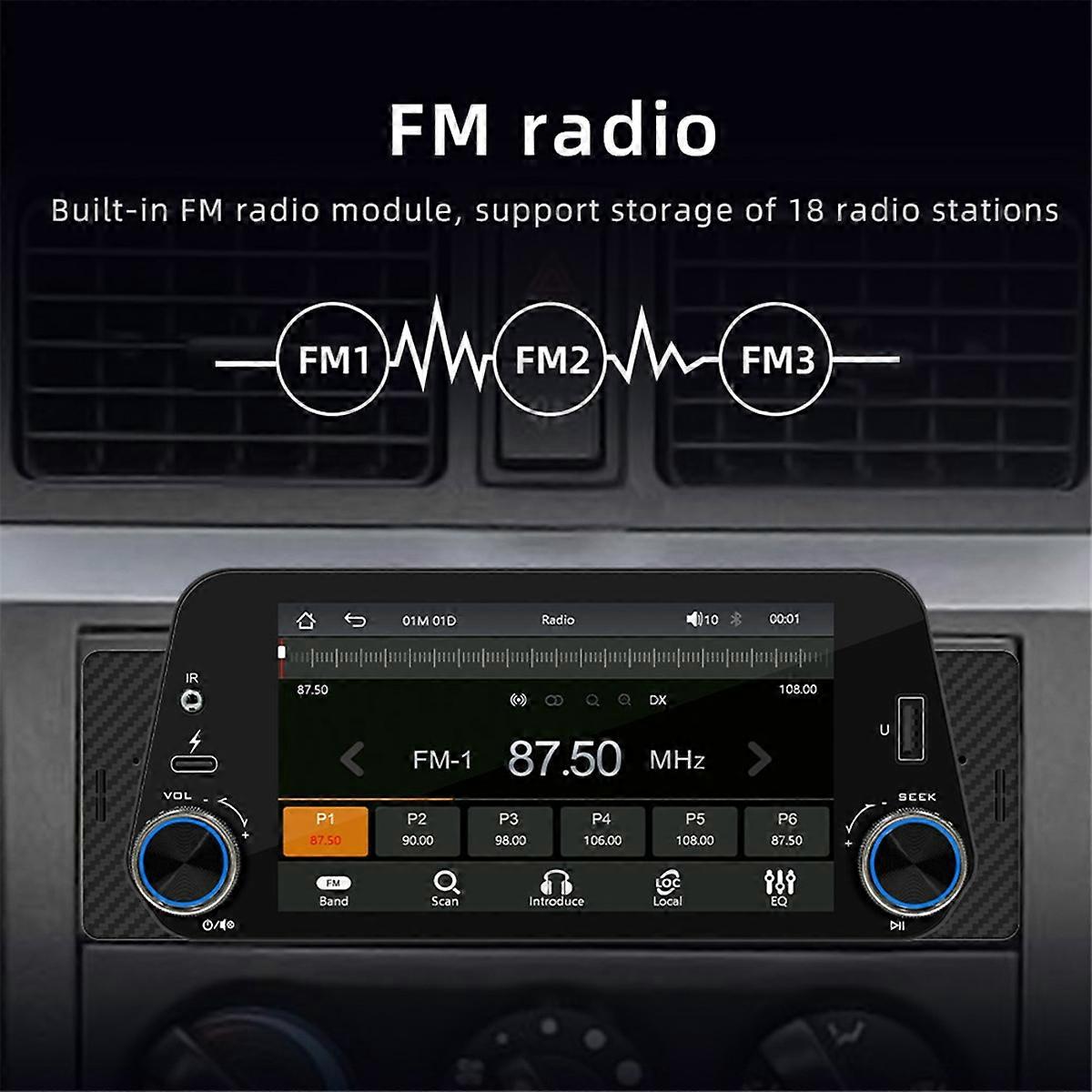 1 Din 5 Inch Car MP5 Navigation Player Stereo Smart Bluetooth Reverse Car Interconnect Wireless Carplay+Android Auto