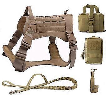 Large Dog Collar Harness And Leash Set Pet Training Vest Adjustable Harness Xl