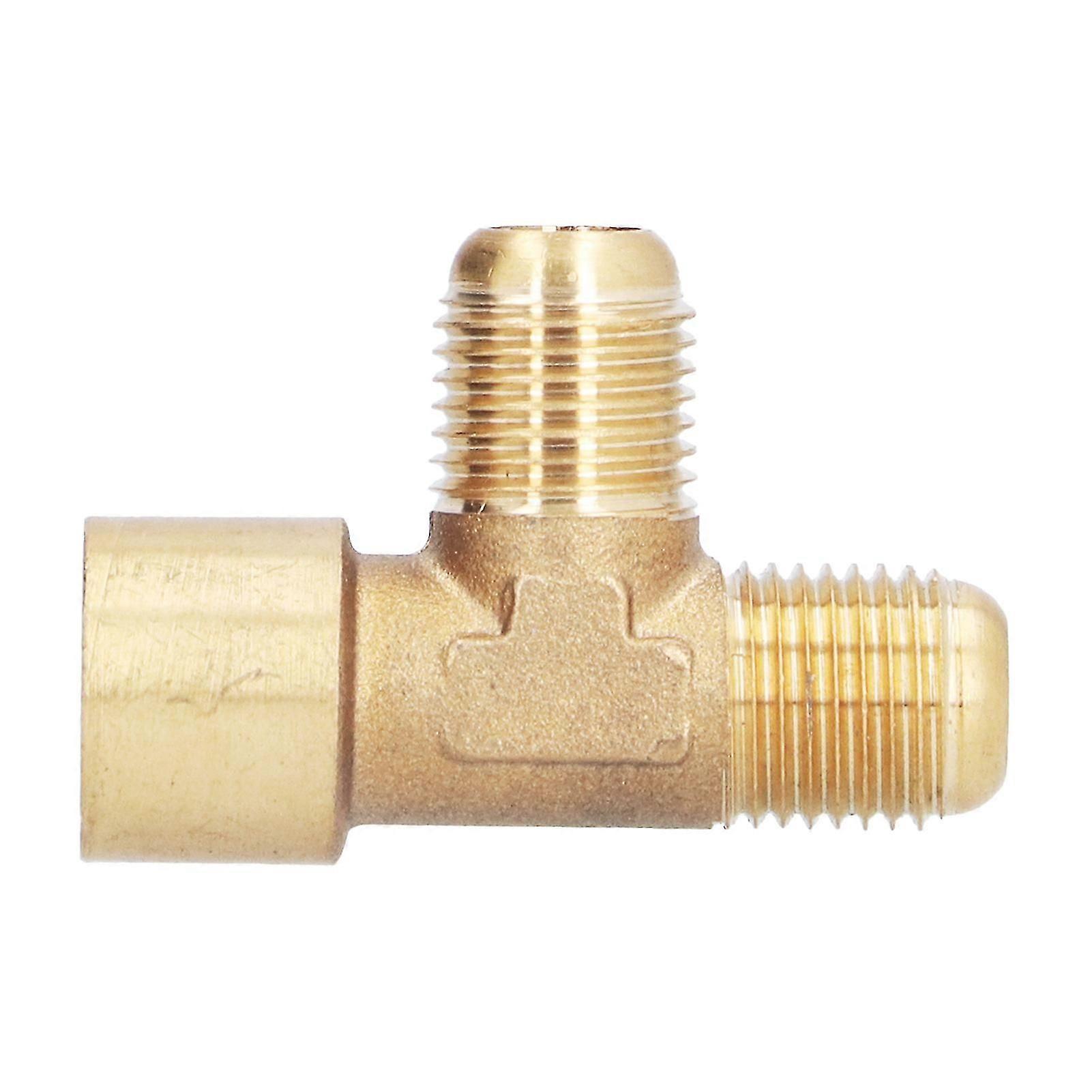 3Way Valve Adapter 1/4 Durable Sturdy Fine Processing Spiral Brass Hose Splitter