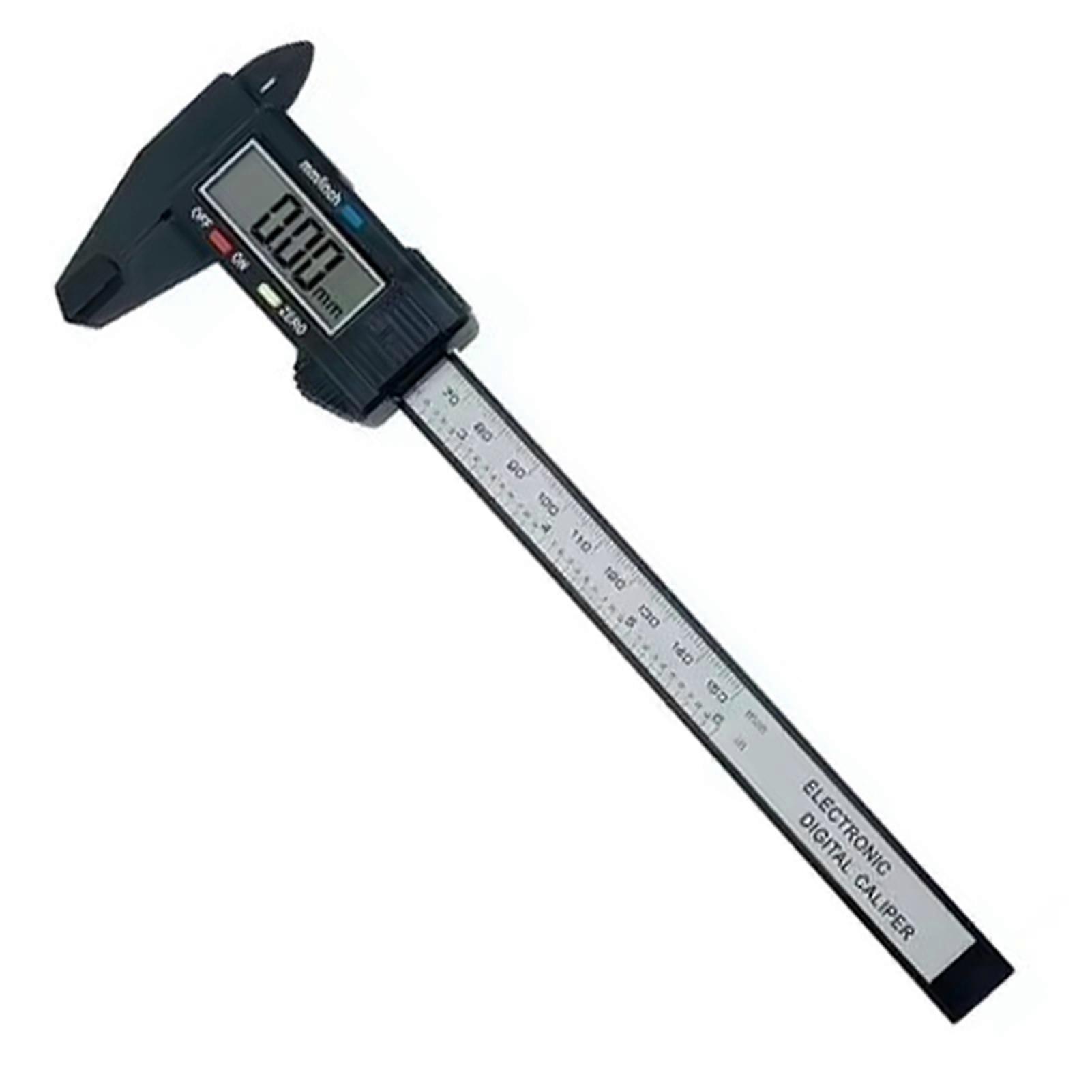 Plastic Vernier Caliper Digital Display 0-150mm 100mm Carbon Fiber Jewelry Small Caliper for Crafts and Precision
