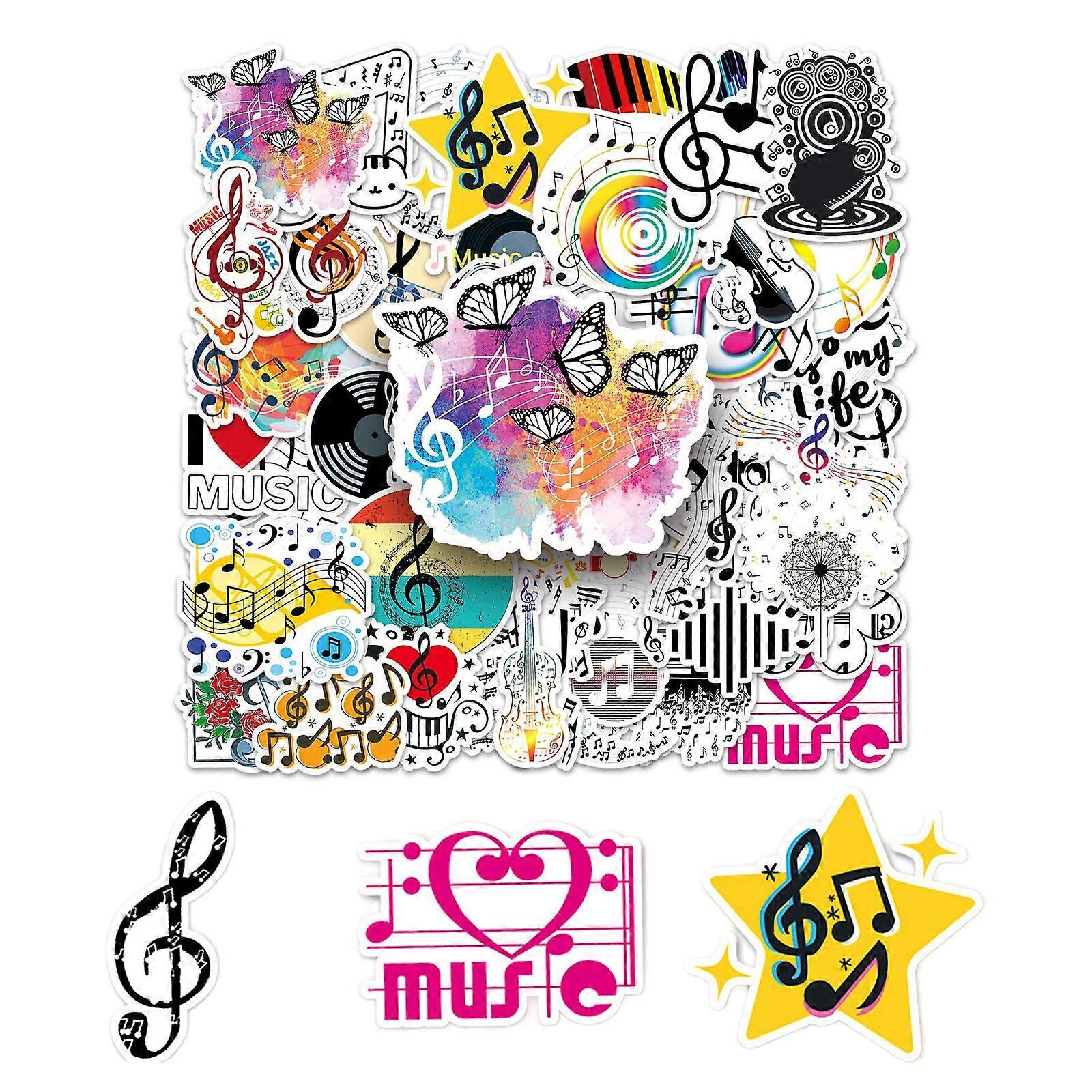 50pcs Music Note Theme Stickers
