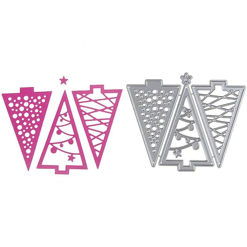 3ks Vánoční stromek Řezání kovů Raznice pro Diy Scrapbooking Album Papírové karty