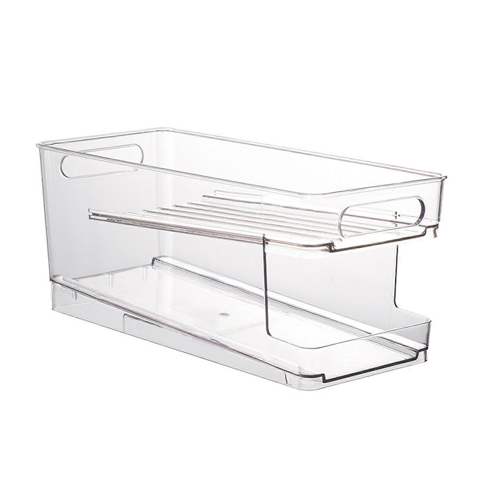 1 pcs Double Layer Can Organizer for Refrigerator-Seltzer Can Storage for Refrigerator(34*13.5*15.3cm）