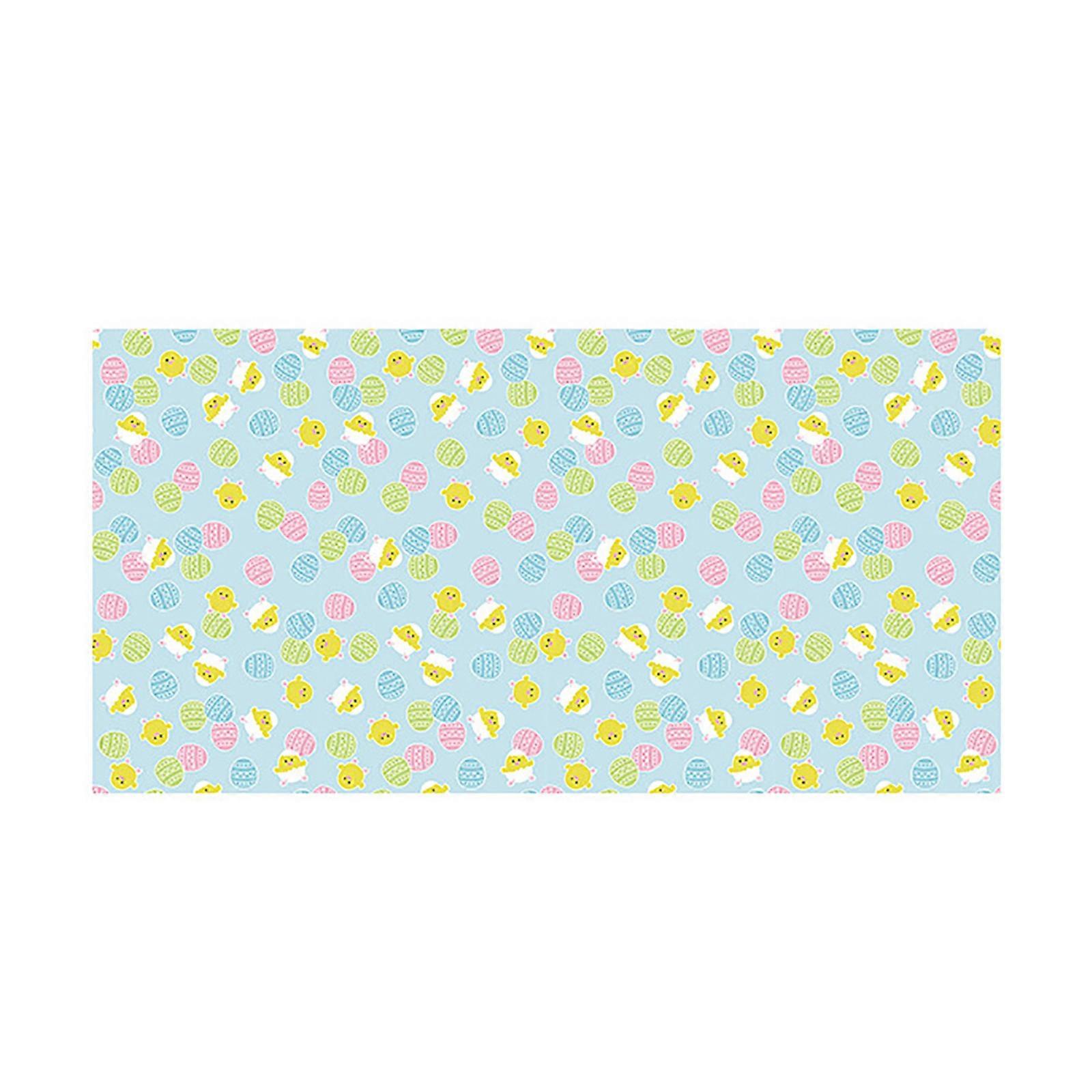 Waterproof Easter Tablecloth Bunny Rabbit Egg Flower Chick Print Table Runner