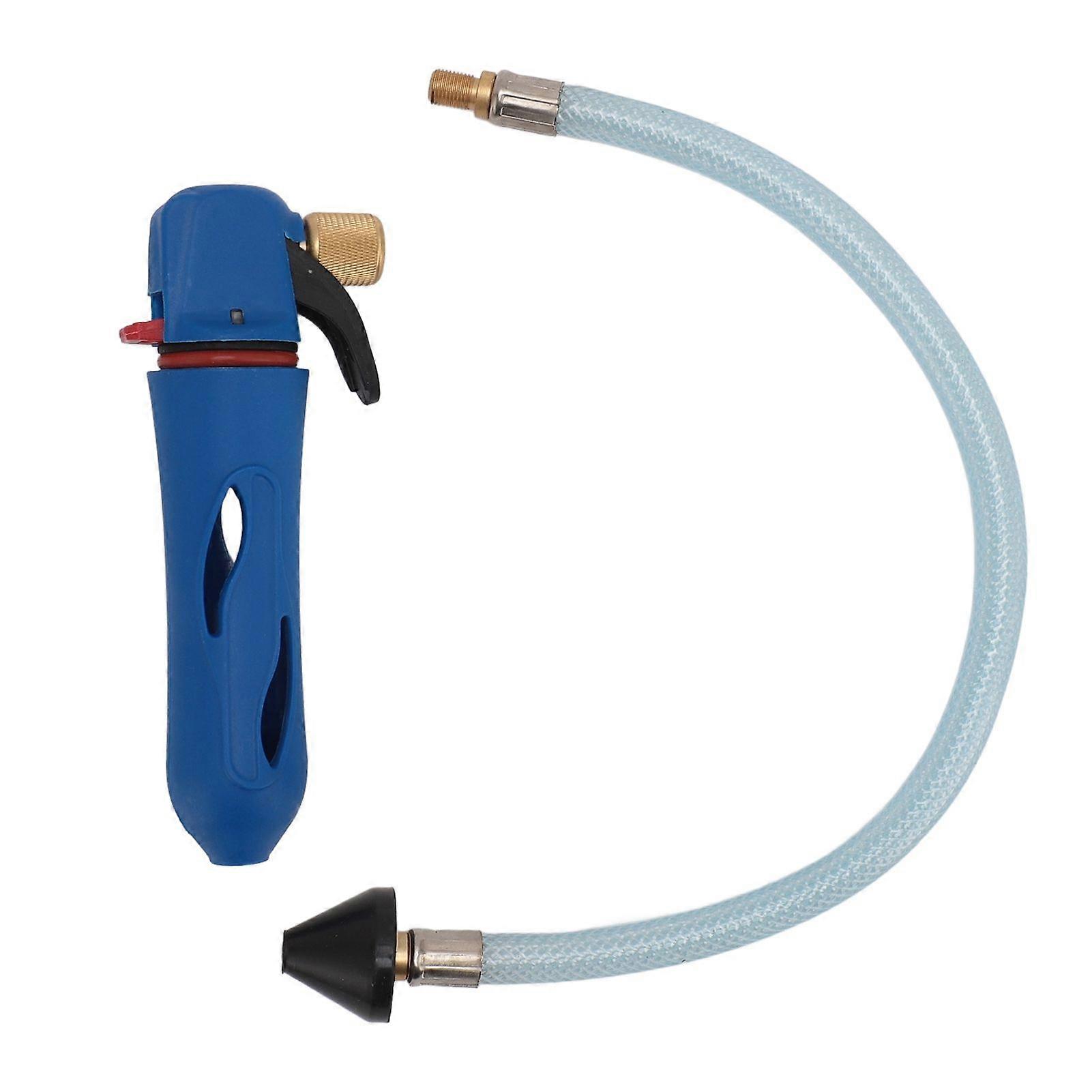 AC Drain Line Cleaner Tool with Hose ABS Brass Easy Operate Portable Opener Tool for Condensate Line Blue