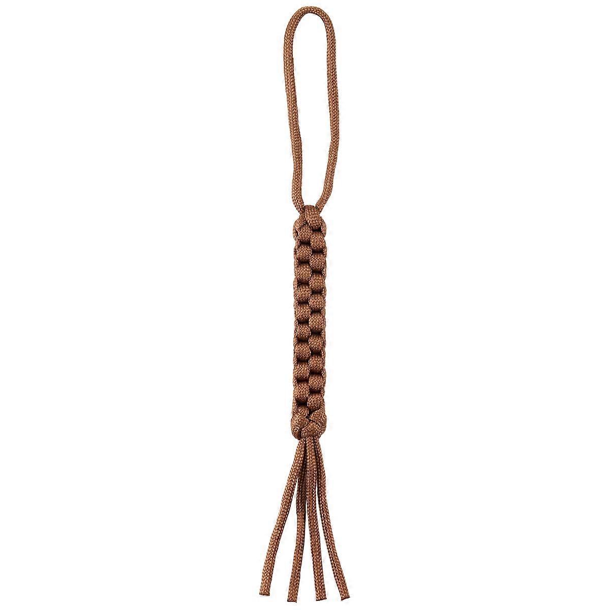 Paracord Square Weave Knife Lanyard--Khaki