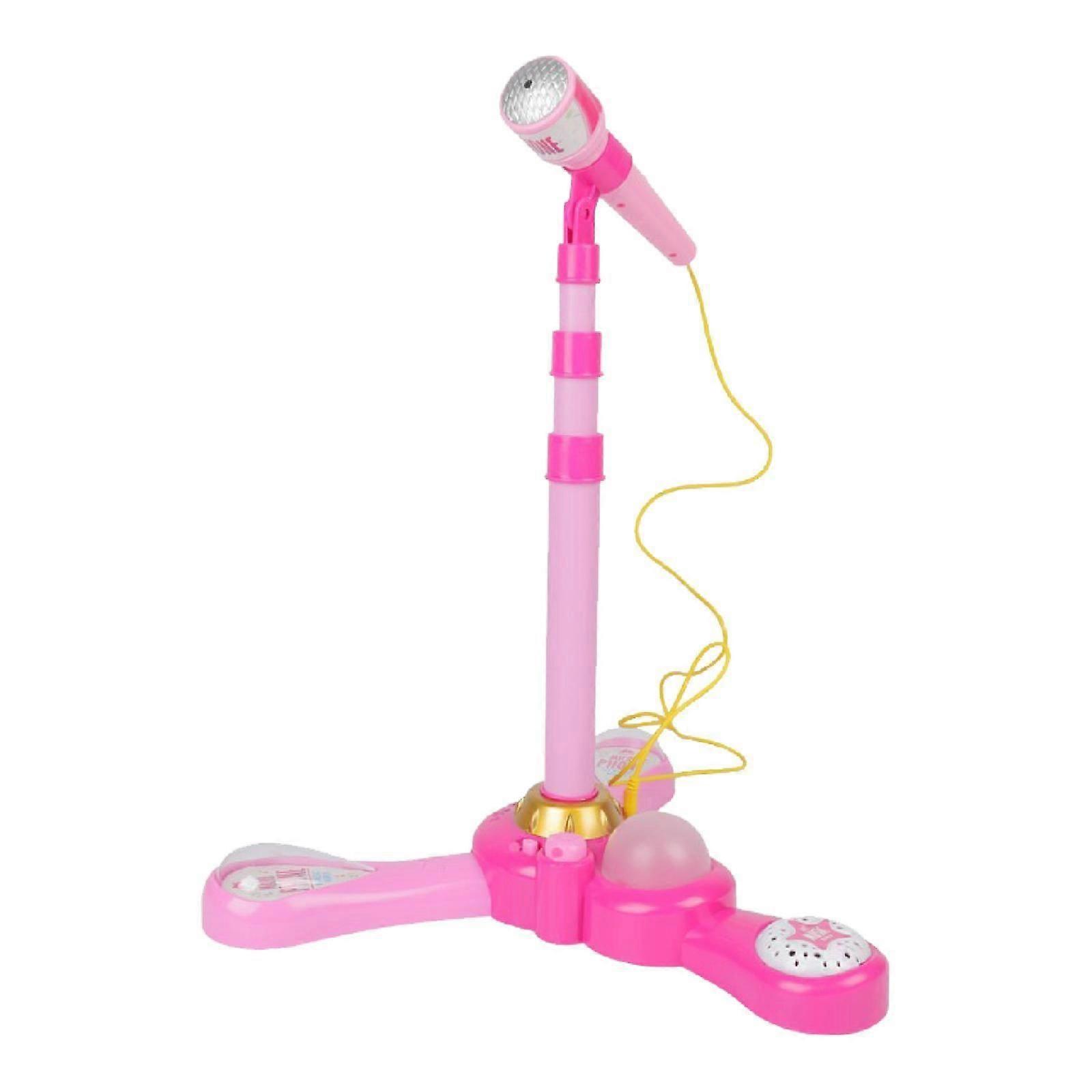 Kids Microphone Stand Adjustable Stand Sing Microphone Toy for Gift Birthday