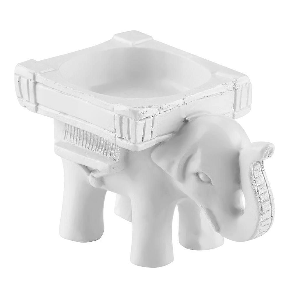 Classical Carved Elephant Shape Candlestick Candle Holder Home Ornament
