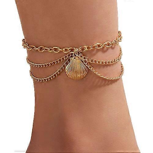 البوهيمي خمر متعدد الطبقات شرابة سلسلة خلخال للنساء سحر ثعبان / نجم البحر / القلب على الساق سوار الصيف مجوهرات الشاطئ