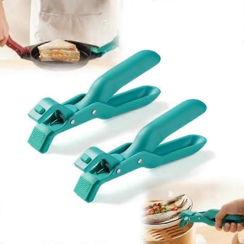 2x Anti-scald Gripper Clip Hot Dish Non-slip Plate Bowl Clip Retriever Tongs Silicone Handle Bowl Dishes Anti-scald Kitchen Tool