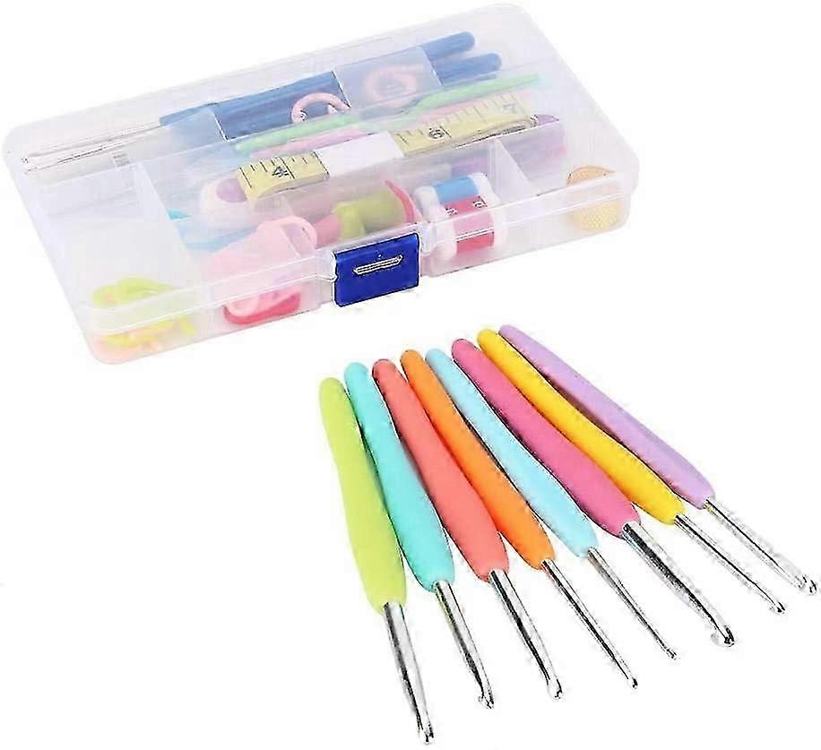 Crochet Hook Set,Full Set 16 Sizes Crochet Knitting Craft Crochet Weaving Tools