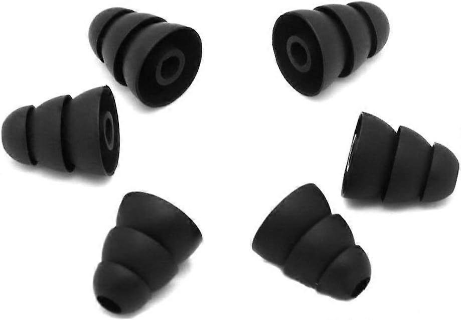 3ペア6個3層シリコンインイヤーイヤホンカバーキャップ交換用インイヤーチップスタイリッシュで人気