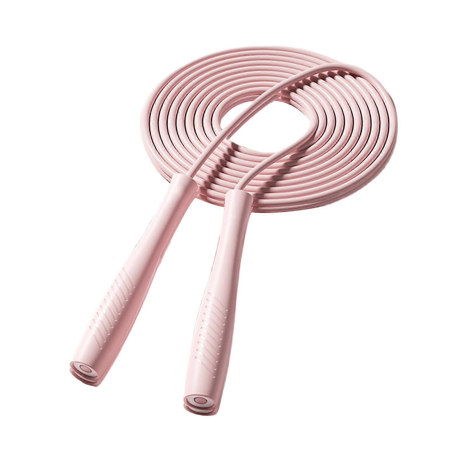 Exercise Jump Rope Skipping Rope with Adjustable Length and Nonslip Handle, Speed Jump Rope for Juniors Fitness Workout  Pink