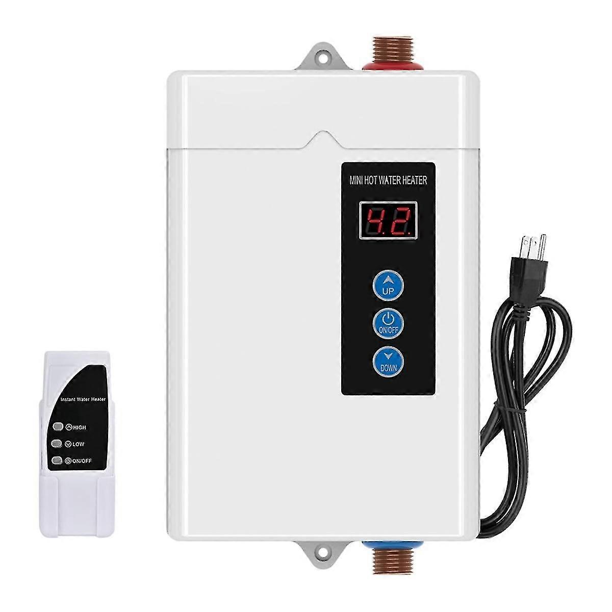 Us Plug,3000w Tankless Water Heater Electric,instant Hot Water Heater With Remote Control, Lcd Touc