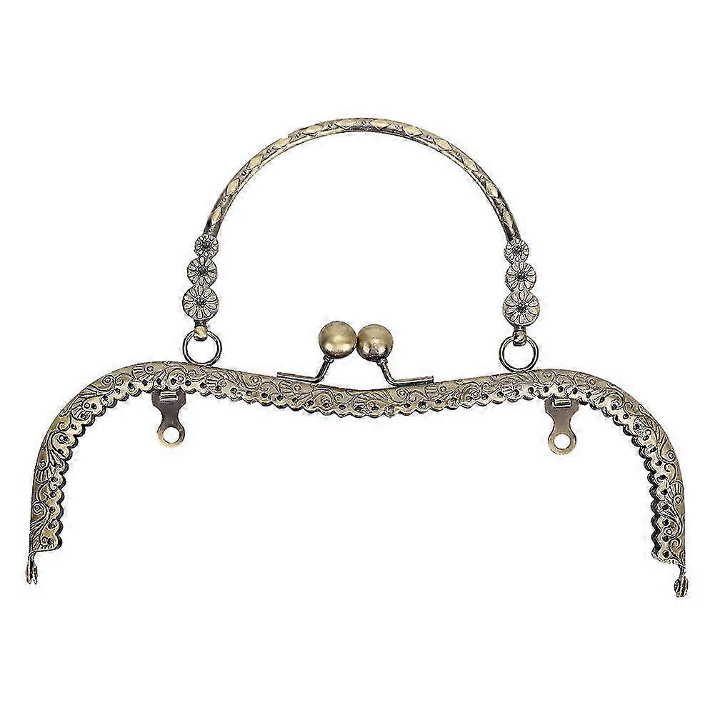 Purse Frame Tailor Accessories M shaped Embossed Hand Pull 20.5cm with Flower shape