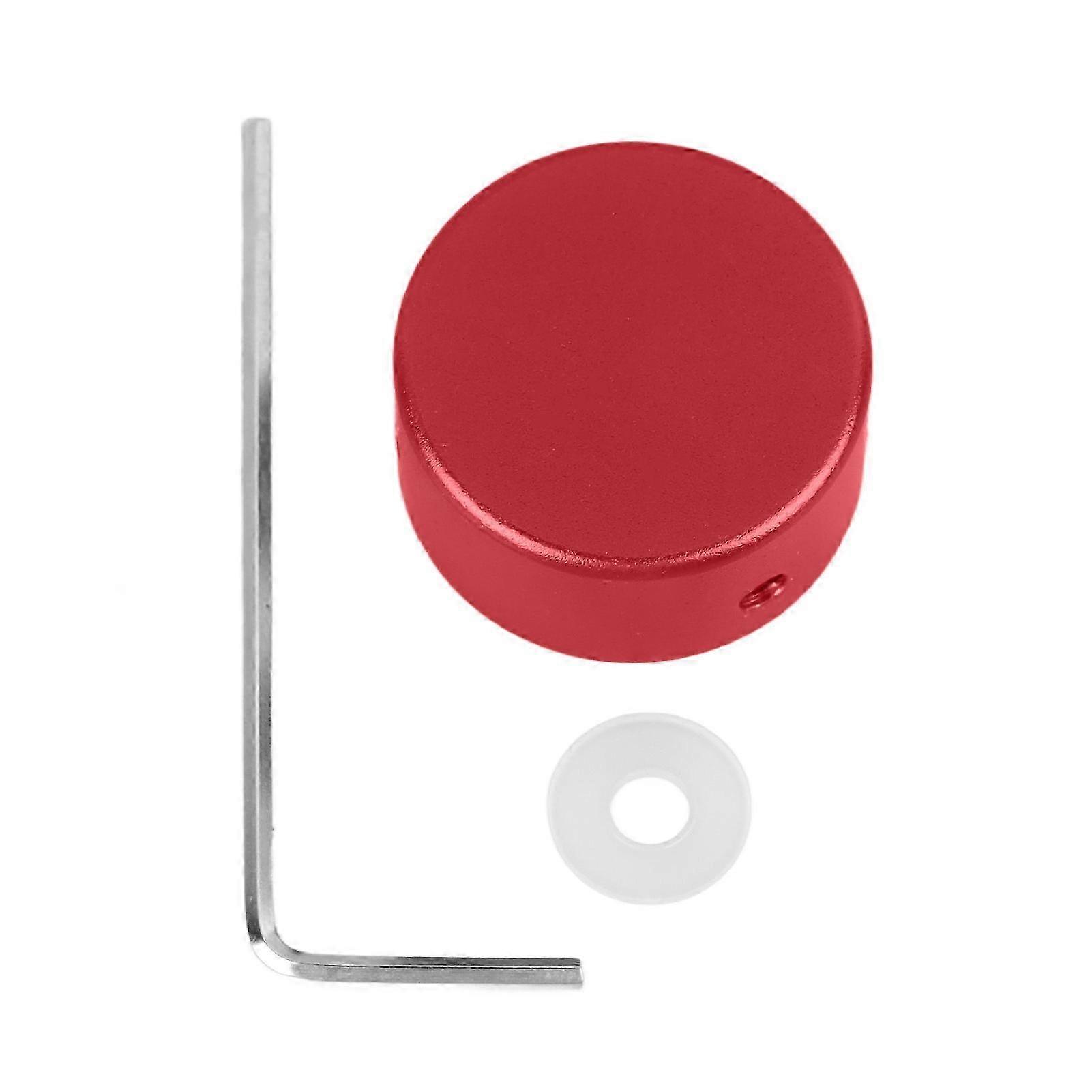 دواسة Footswitch Topper الألومنيوم الغيتار الكهربائي سبايك حماية تأثير دواسة القدم مسمار كاب أحمر