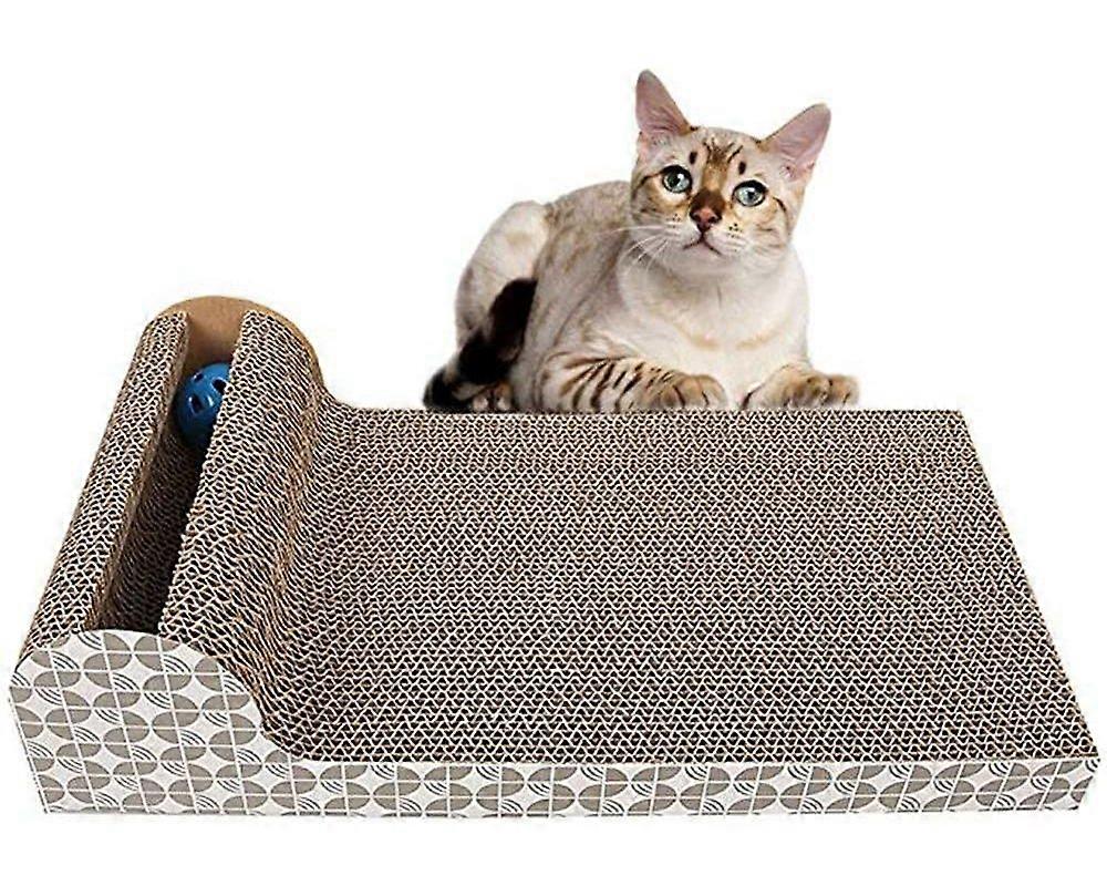 Wide Cat Scratcher for Furniture Protection, Eco-Friendly Material Recycled Cat Scratcher with Durable Scratching Surface, Cat Scratch Pad for