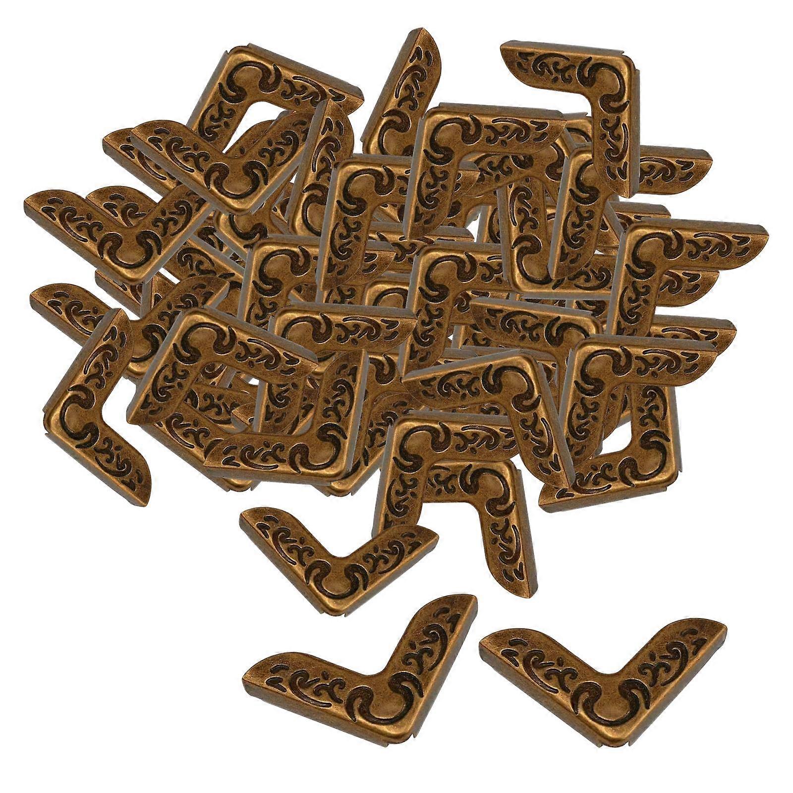 100Pcs Corner Protector Wood Box Decorative for Notebook Scrapbook Menu