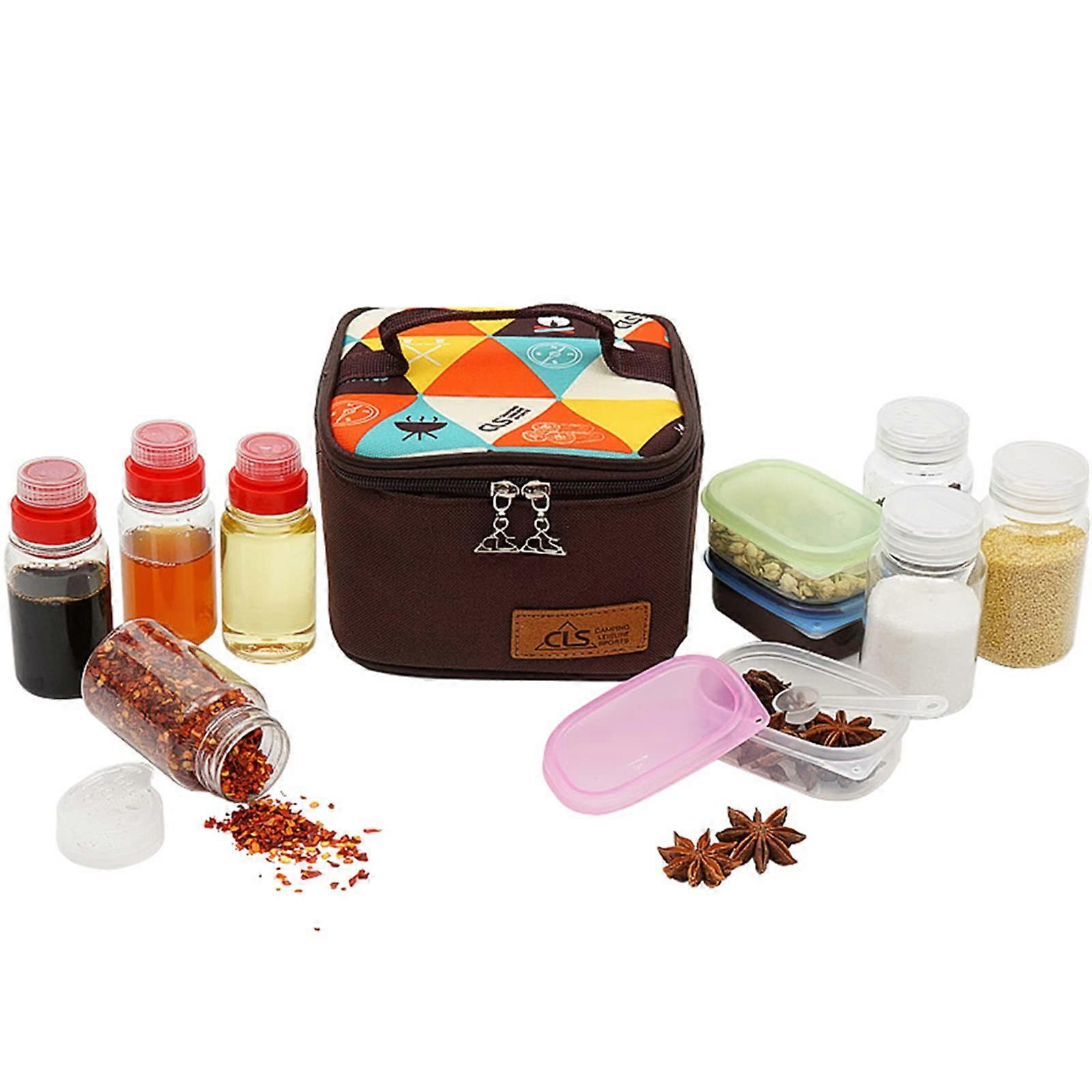 10 Pcs PET Plastic Spice Jars Moisture Proof with Lid for Camping and Picnic Spice Shaker Storage Container