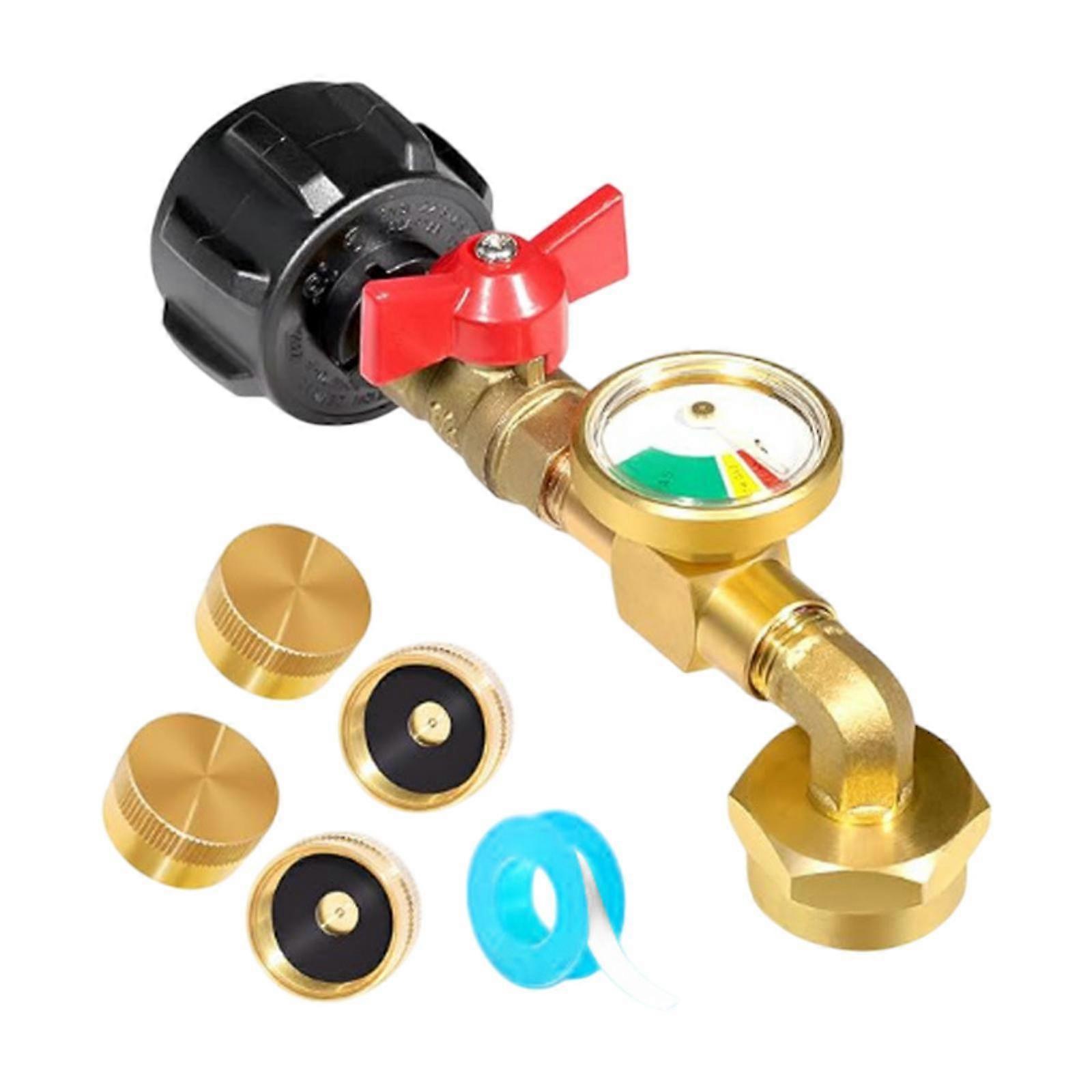 Propane Refill Elbow Adapter Quick Refilling for Burner Camping Grill Heater