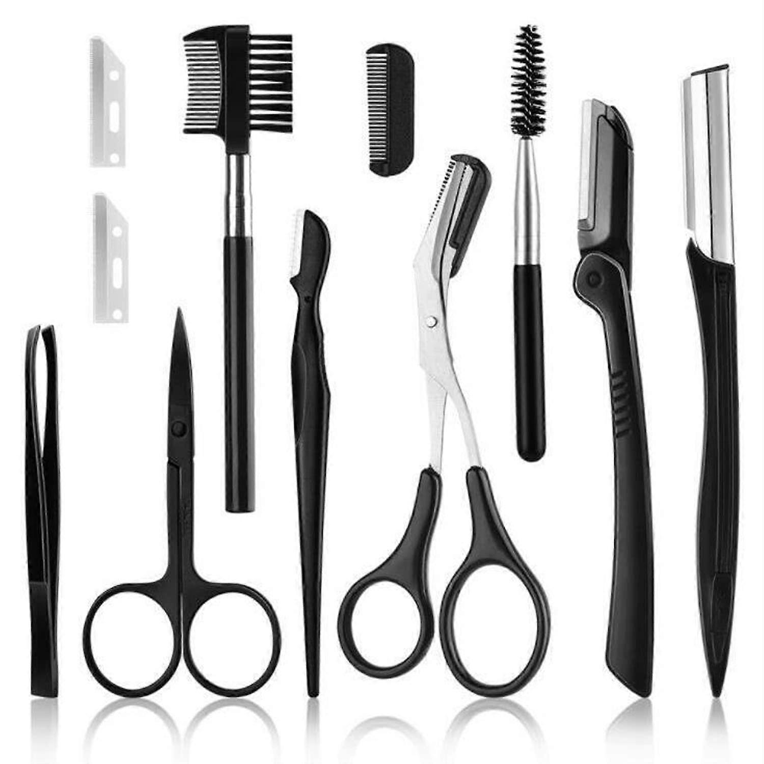 11 in 1 Eyebrow Razor Exfoliating Dermaplaning Tool for Women Facial Razors All-in-One Dermaplaning and Exfoliation Kit