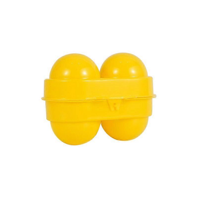 2pcs Mini Egg Holder 2 Grids Egg Storage Container Picnic Camping Egg Carrier With Fixed Handle Yellow,mini Egg