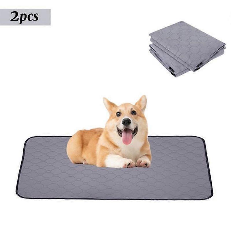 2Pcs Dog Training Pads Puppy 70x50cm Washable Reusable Hygienic Training Mat for Potty Training