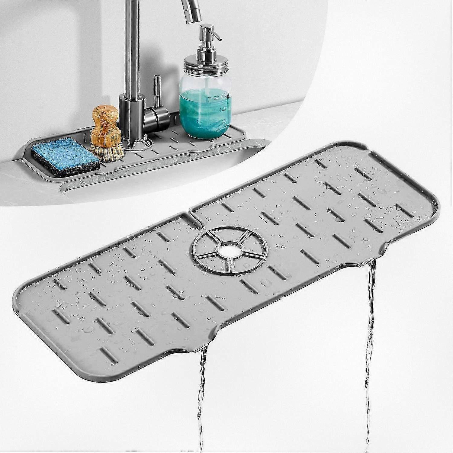 Non-Slip Silicone Sink Protector Mat, Grey