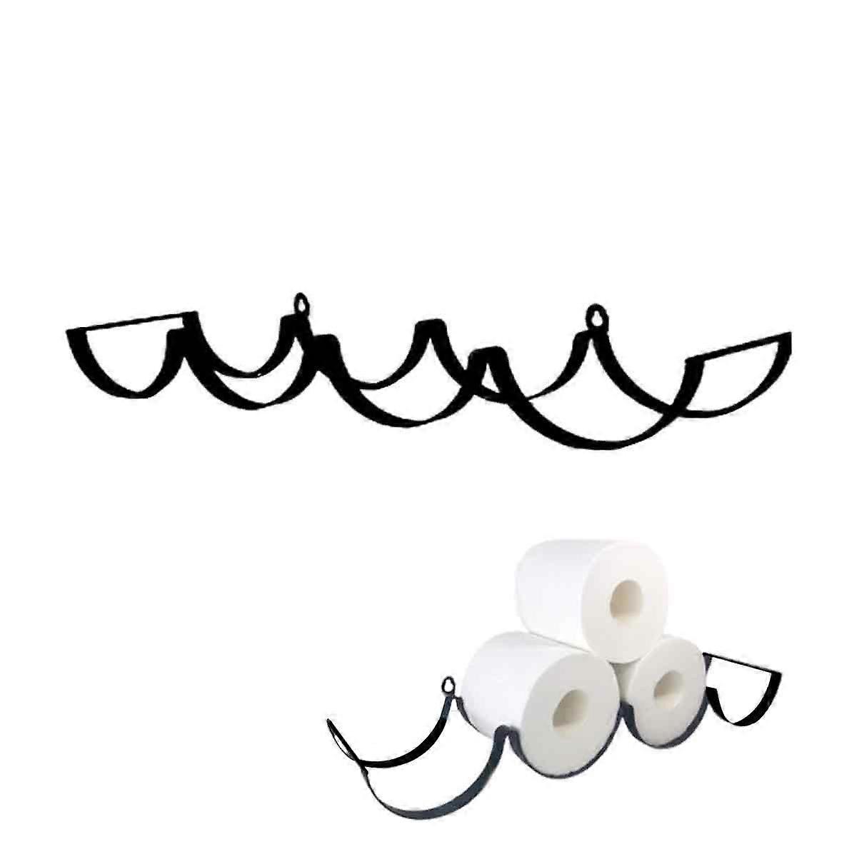Hjem Bad Kjøkken Vegghengende Wave Cloud Dekorasjon 4-lags vevsoppbevaringsstativ Toalettpapiroppbevaring