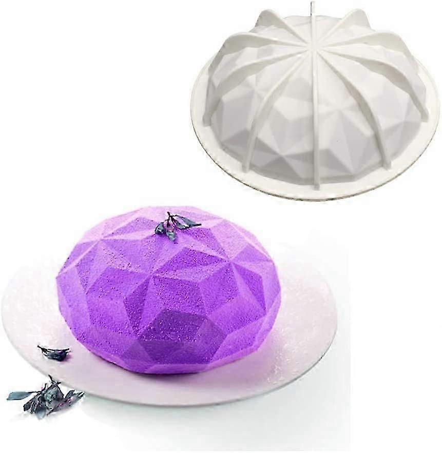 Diamond Round Shape Silicone Cake Mold with Dessert Chocolate Mousse Spatula