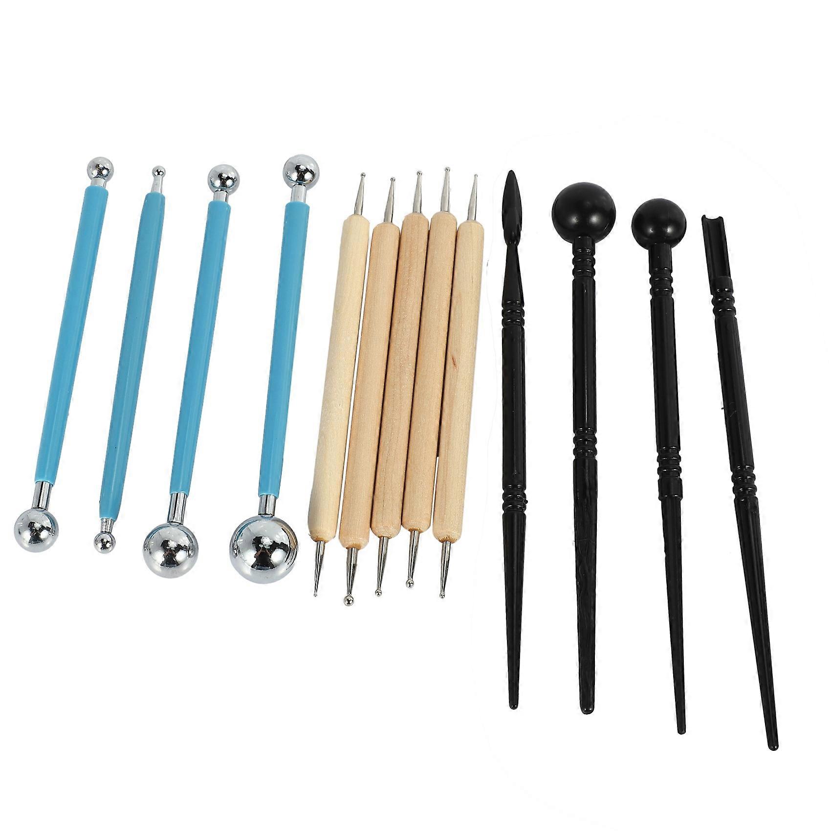 13x Ball Stylus Dotting Tools, Clay Pottery Modeling Set