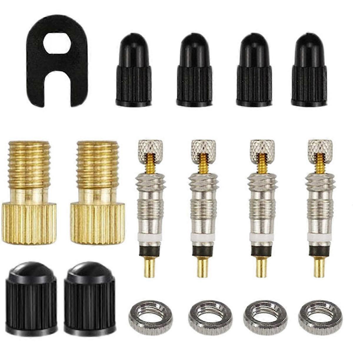 Tire valve adapter valve bicycle Kit Presta valve fittings useful prak