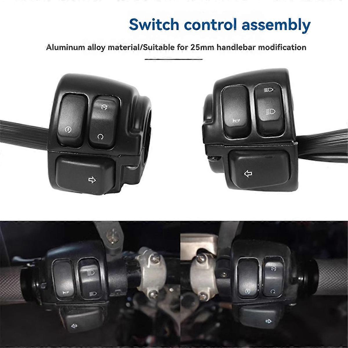 Motorcycle 25MM Handlebar Switch Cruise Headlight Control Switch for Softail Dyna XL 883