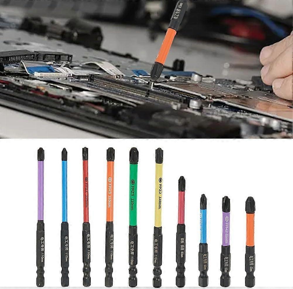 Magnetic Cross Screwdriver Bit, Phosphating Treatment, Easy Work, For Socket Panels And Breakers FPZ1 FPZ2 FPZ3