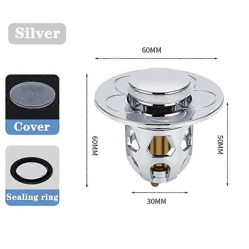 Drain Cover Pop-Up Drain Stopper Bounce Core Basin Filter Valve Hair Catcher Sink Bathroom Shower Strainer Bath Stopper DrainsCraft Pipe Cleaners