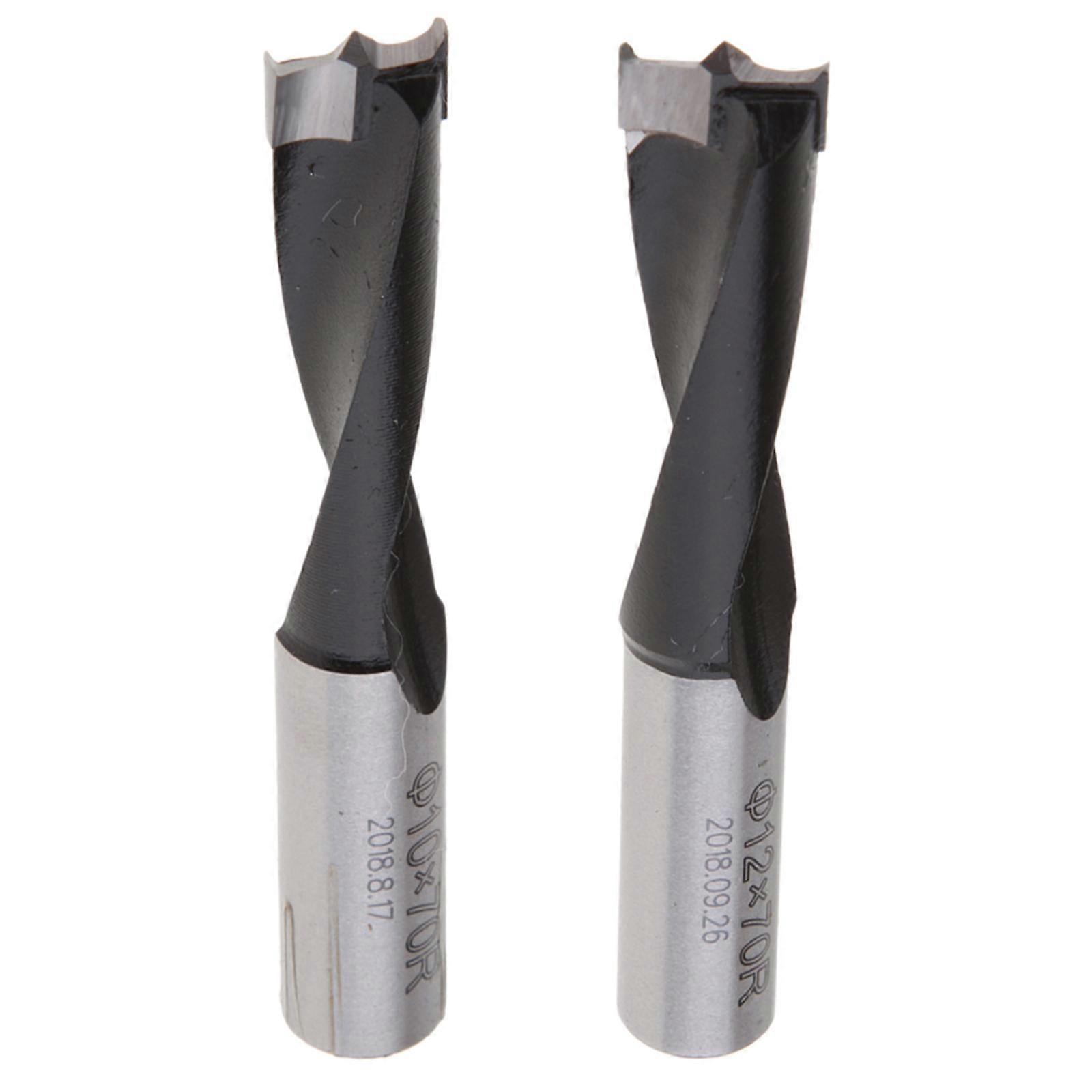 2x Durable Brad Point Boring Bits Router Drill Bit Wood Mill Bit Silver