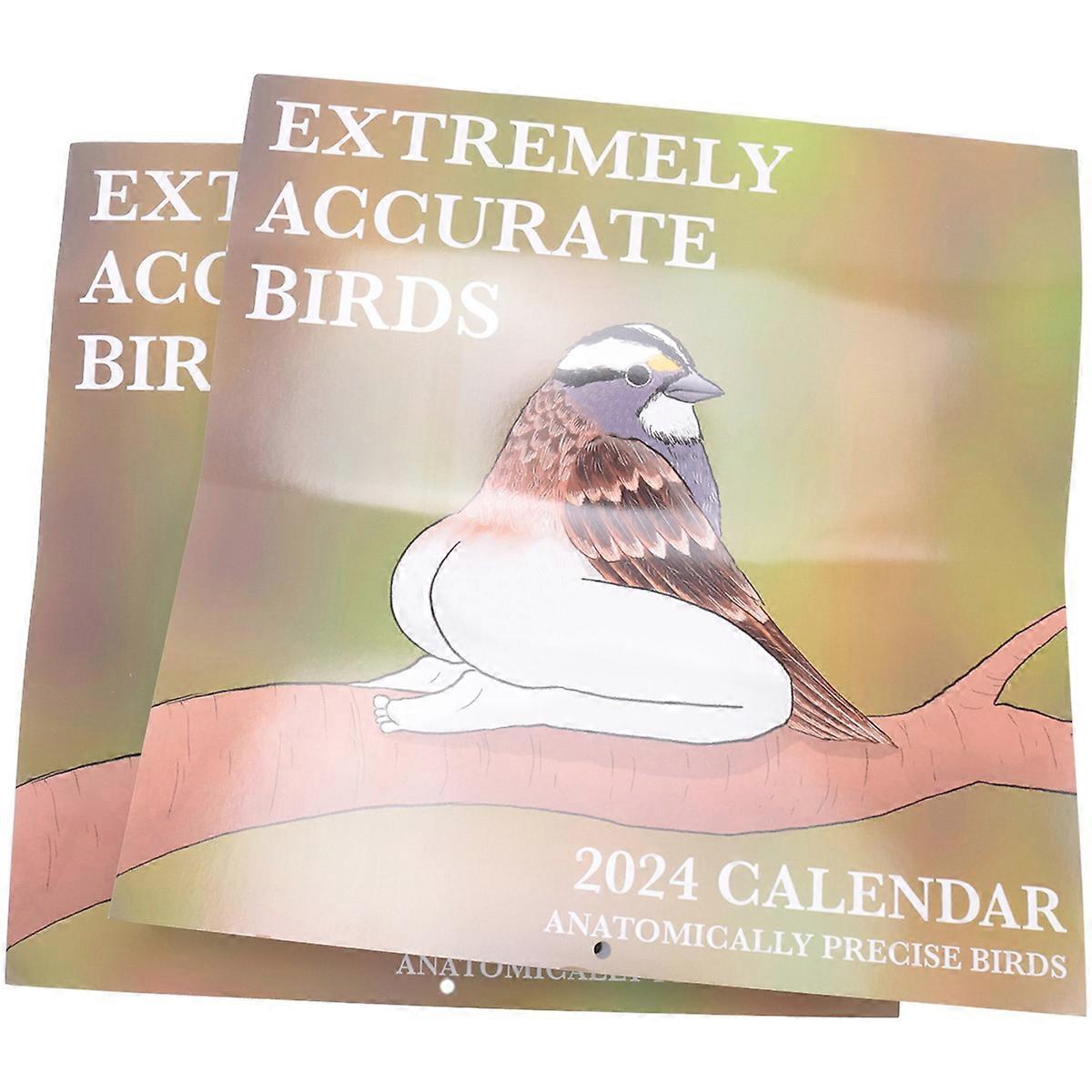 Calendar of Extremely Accurate Birds Wall Calendar Jan. 2024 - Dec