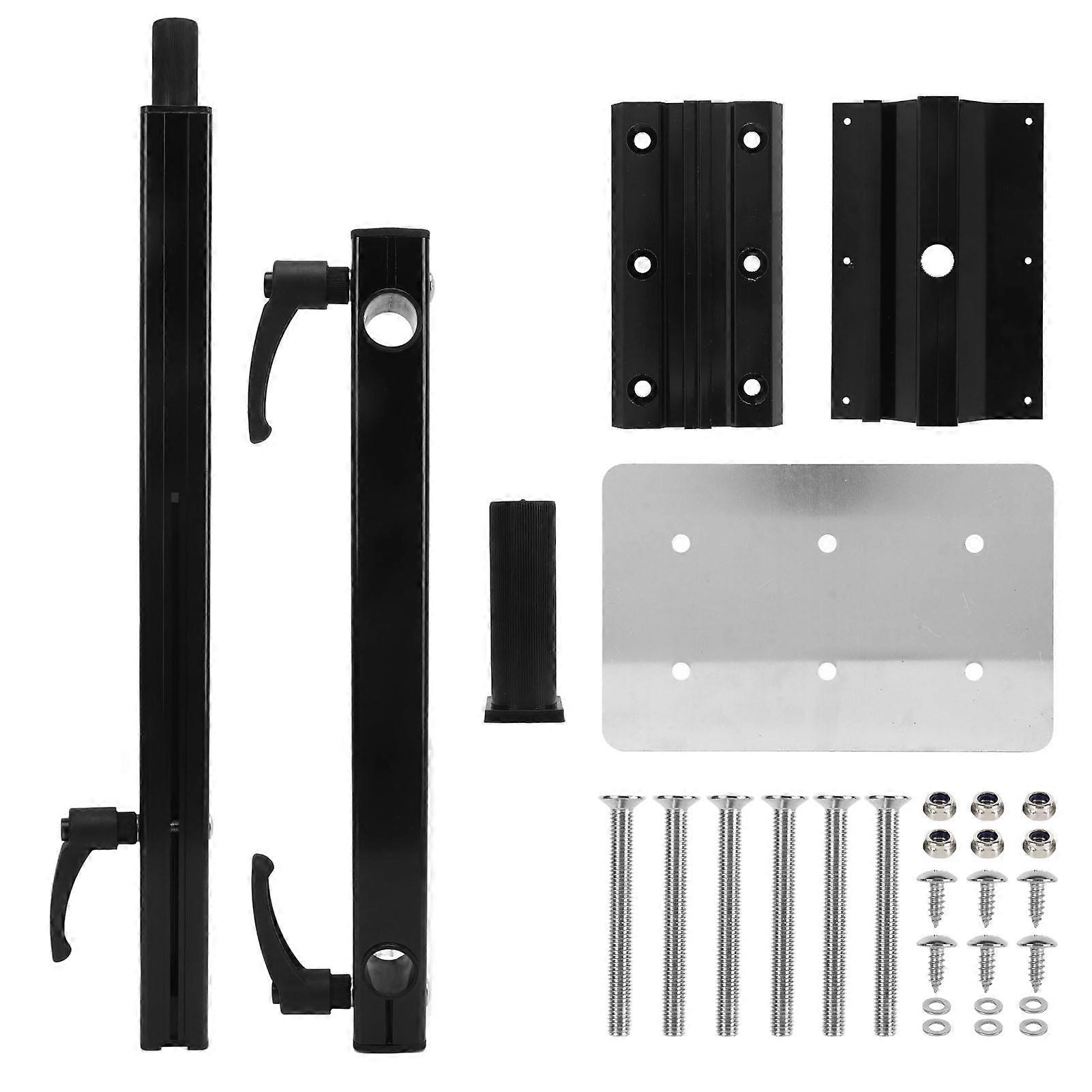 Adjustable Table Legs Black Heavy Duty Removable 360° Rotation Oxidized Surface Lightweight for RV Yachts