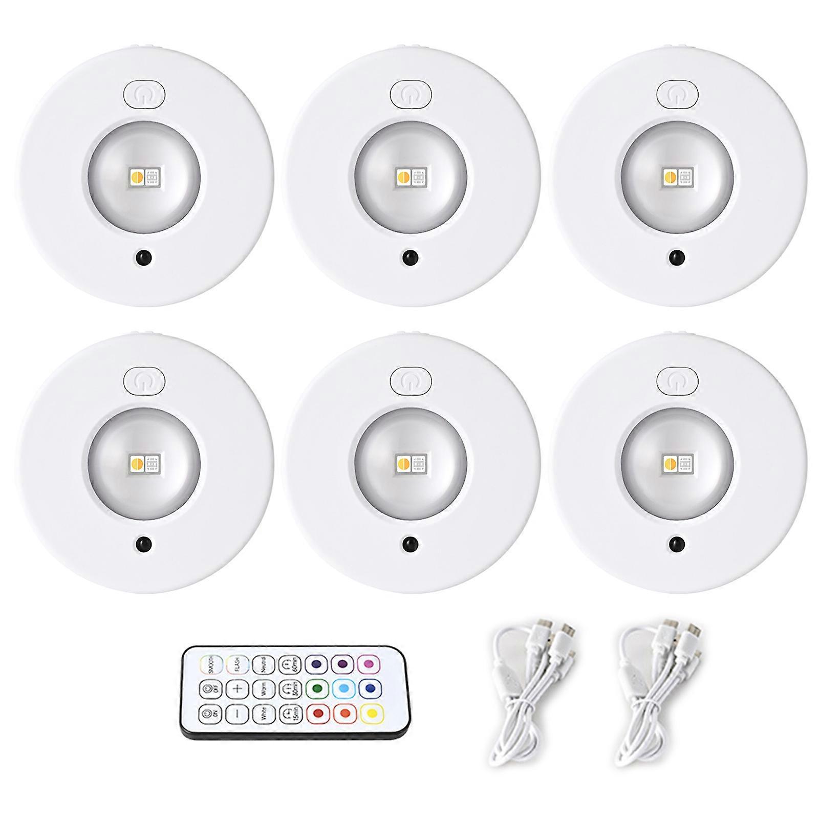 LED Under Cabinet Light USB Rechargeable Multicolor Night Light Wine Cabinet Lamp with Remote Control Decorative Light Multicolor