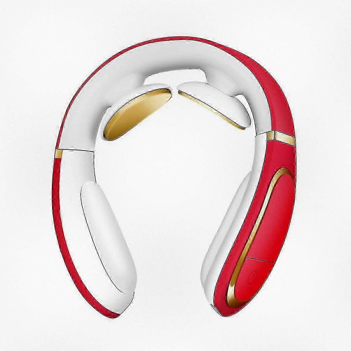 Electric Cervical Neck Massager for Body and Shoulder Relaxation with Pain Relief and Remote Control in Red Color